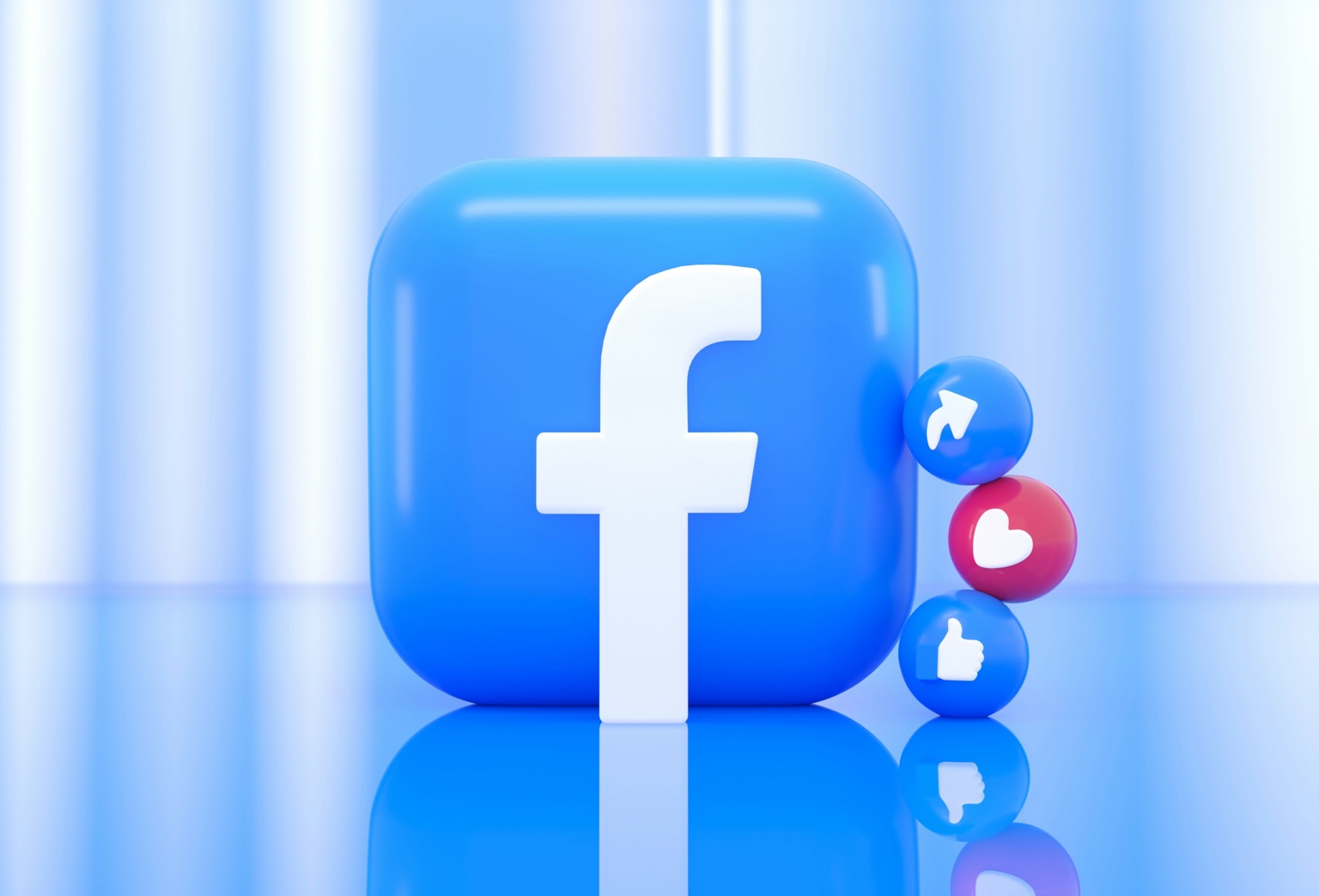 Social media marketing and Facebook advertising displayed on a phone